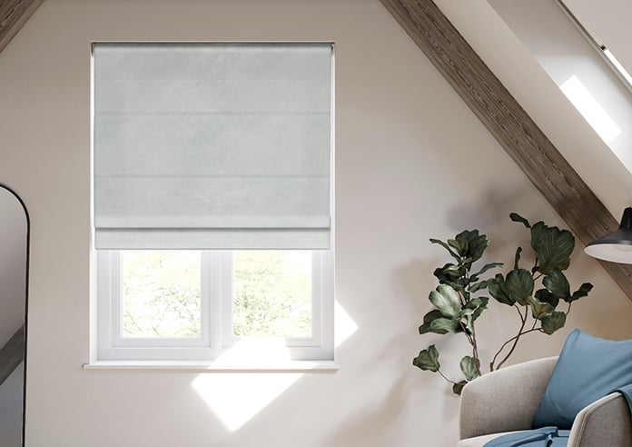 Odessa Velvet, Silver - Twist&Fit Roman Blind - Image 3